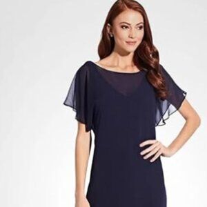 Adrianna Papell Navy Cocktail Dress